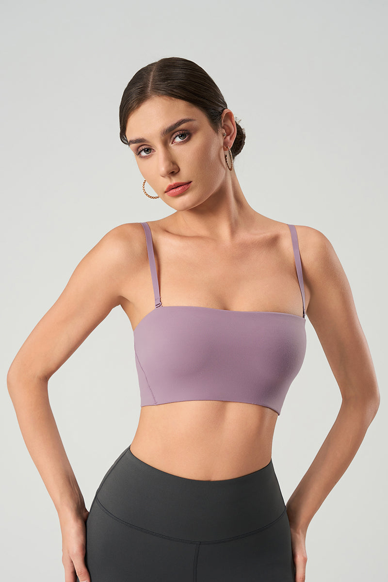 Women Adjustable Straps Naked-Feel Skin-Friendly Yoga & Fitness Sports Bra