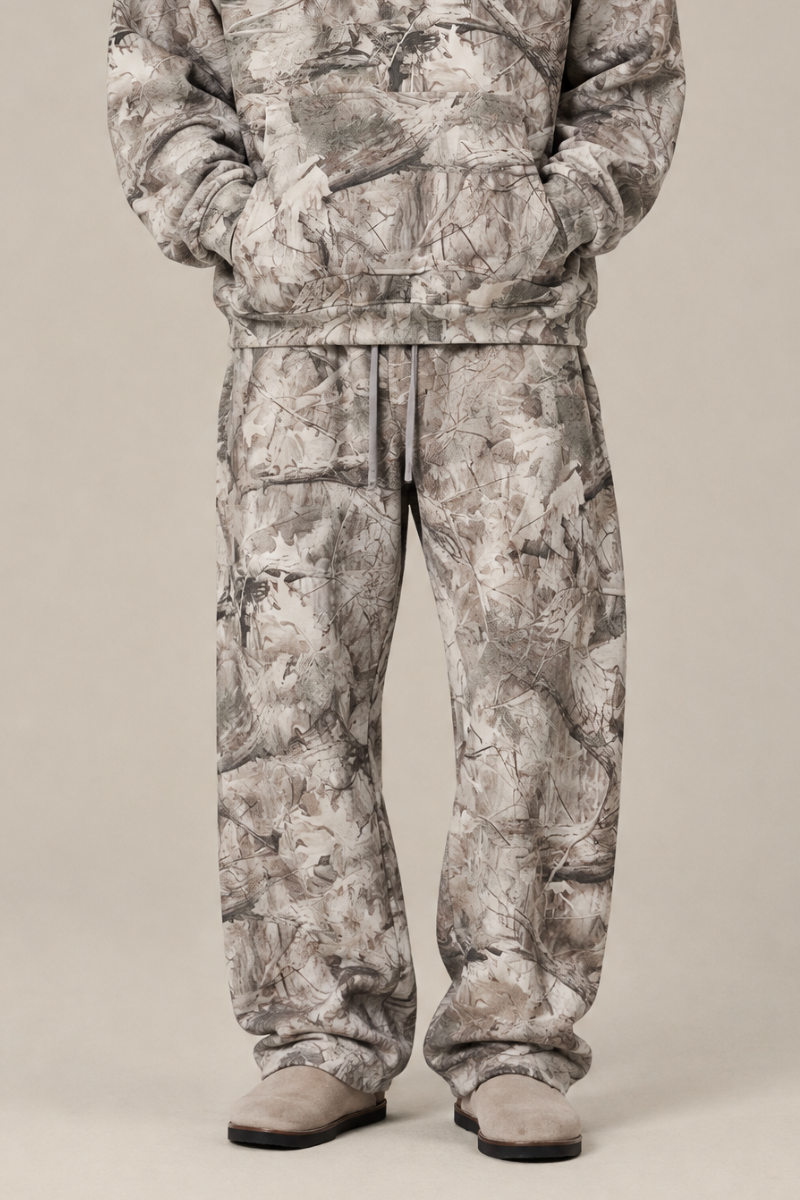 Men's Spring Tree Branch Camo Straight Leg Casual Pants