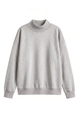 Women's Fall Fleece Relaxed Mock Neck Sweatshirt