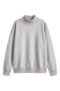 Women's Fall Fleece Relaxed Mock Neck Sweatshirt
