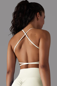 Women Halter Cross Back Sports Bra