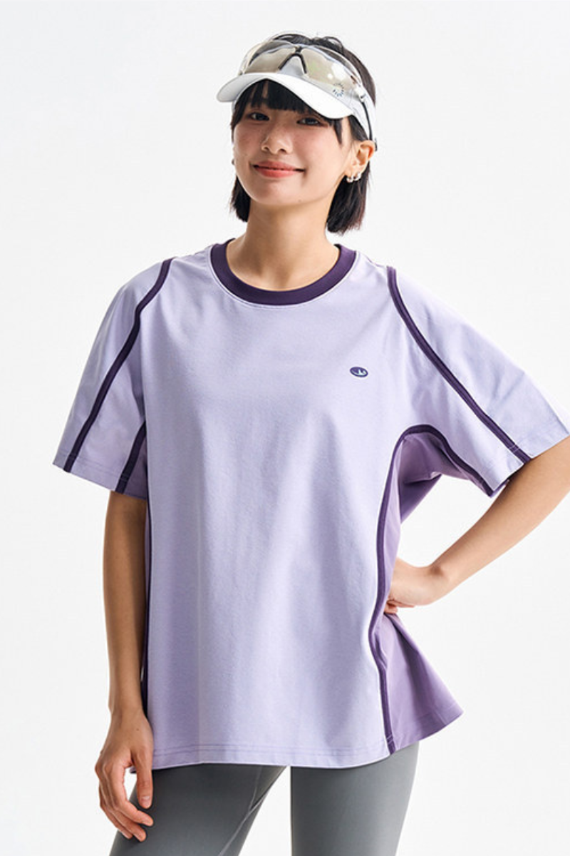 Unisex Color Block Printed Quick-Dry Relaxed T-Shirt