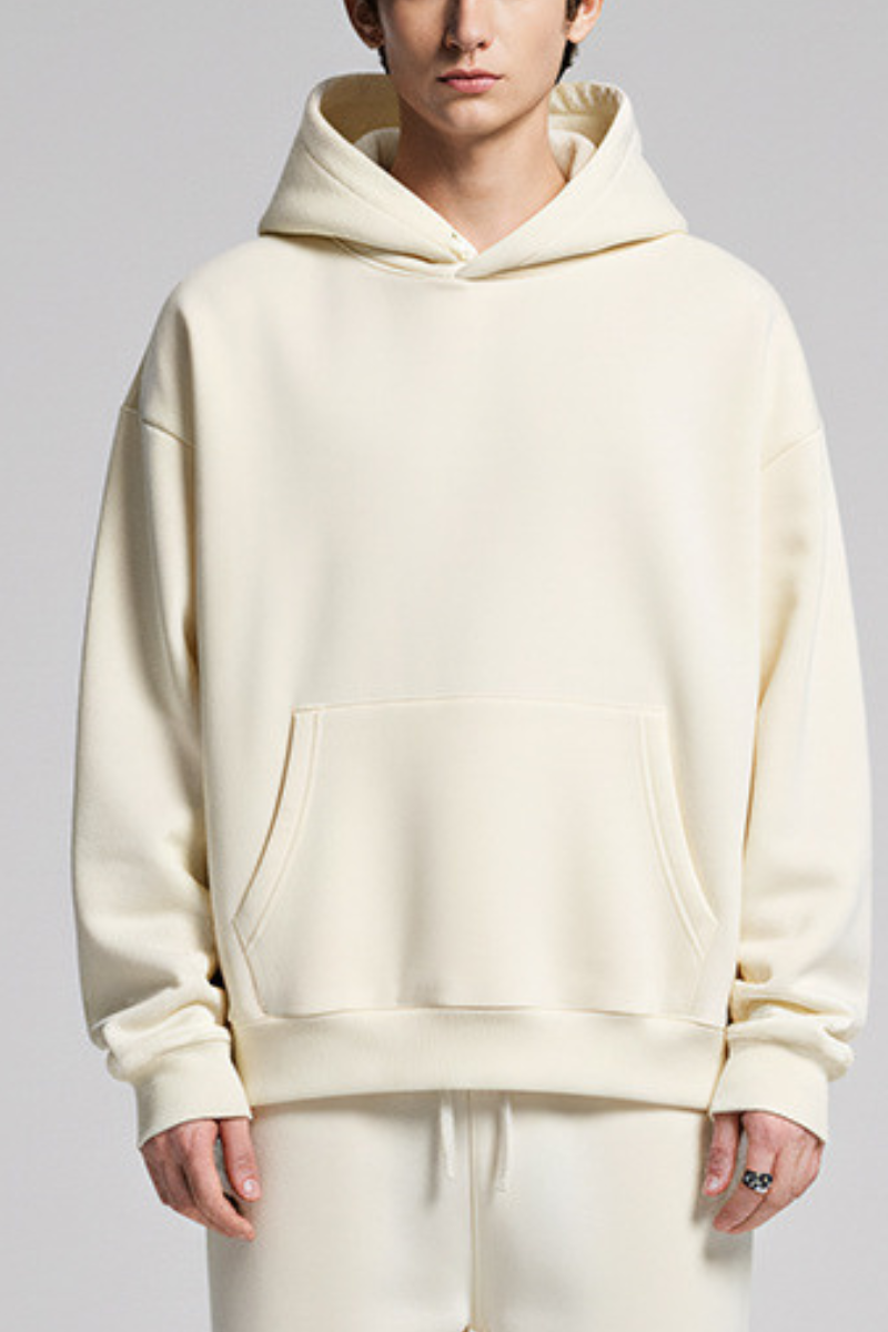 Insulated and thick-cuffed hoodie