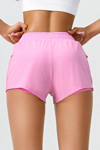 Women'S Mesh Spliced Athletic Shorts