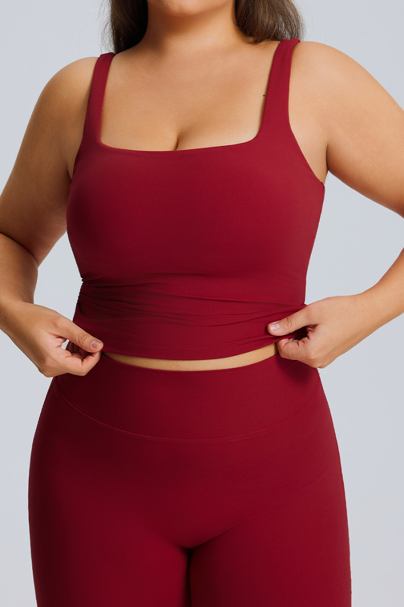 Plus Size Women's U-neck Athletic Tank Top