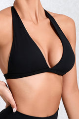 Women Hanging Neck Backless Nude Tight Quick Dry Outdoor Running Fitness Yoga Sports Bra Underwear