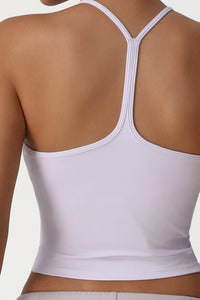 Women Slim Fit Cross Back Yoga Sports Vest High Elastic Workout Tank Top
