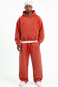 Men's Fall Fleece Sets:Relaxed Hoodie And Sweatpants