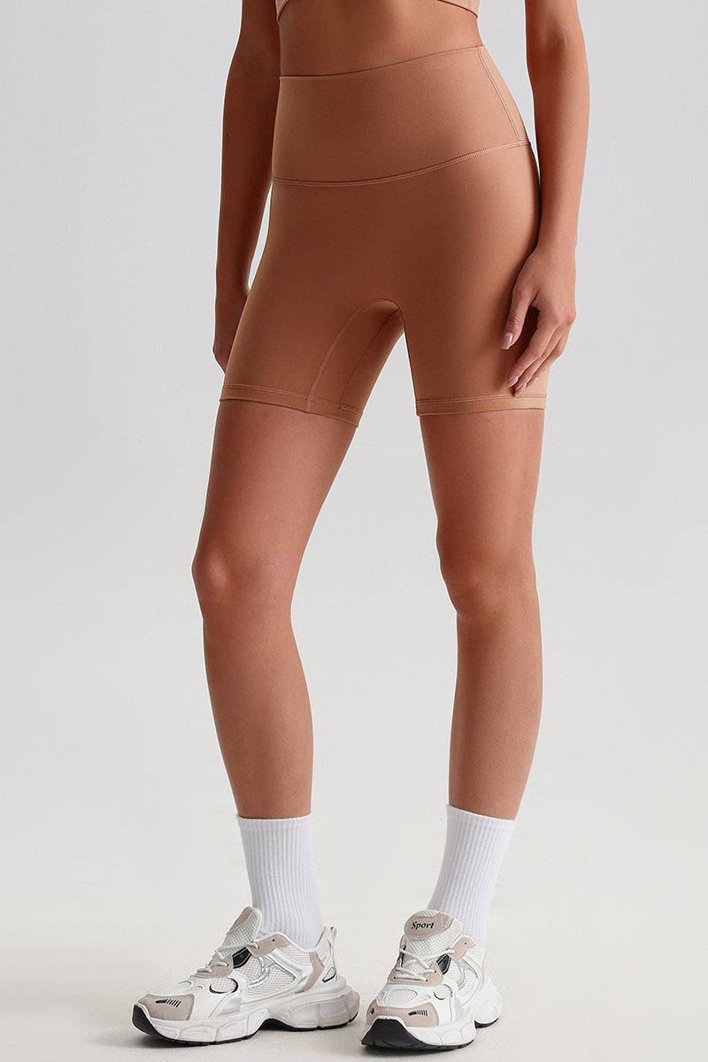 Women High Waisted Butt Lifting Seamless Naked Sensation Yoga Shorts