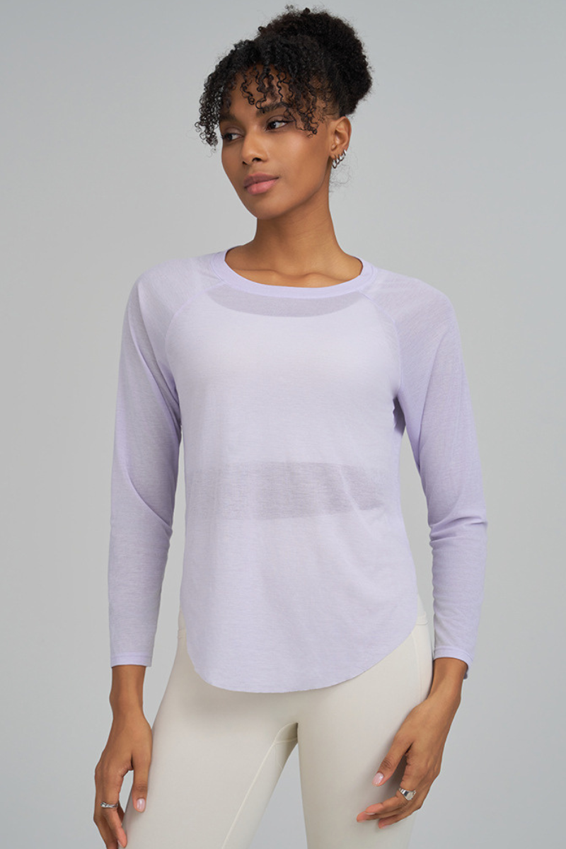 Mesh fitness sport long-sleeved garment