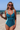 Women's Color Block Cut Out Pleated Swimsuit