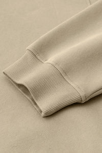 Loose-fitting hooded zip-up knitted cardigan jacket