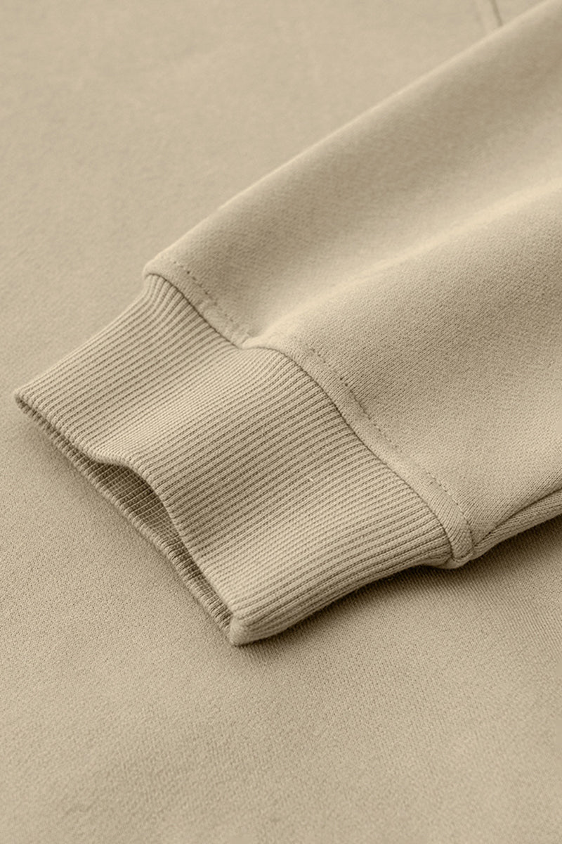 Loose-fitting hooded zip-up knitted cardigan jacket
