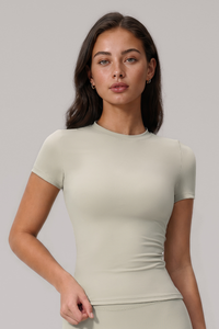 Women's Bare Feel Crew Neck Slim Fit Sports T-shirt