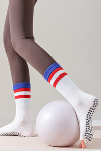 Women's Color Block Pilates Yoga Five Finger Socks