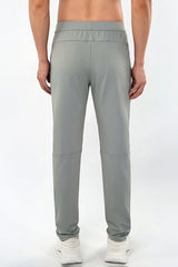 Men High-Waist Comfort Stretch Outdoor Running Training Pants