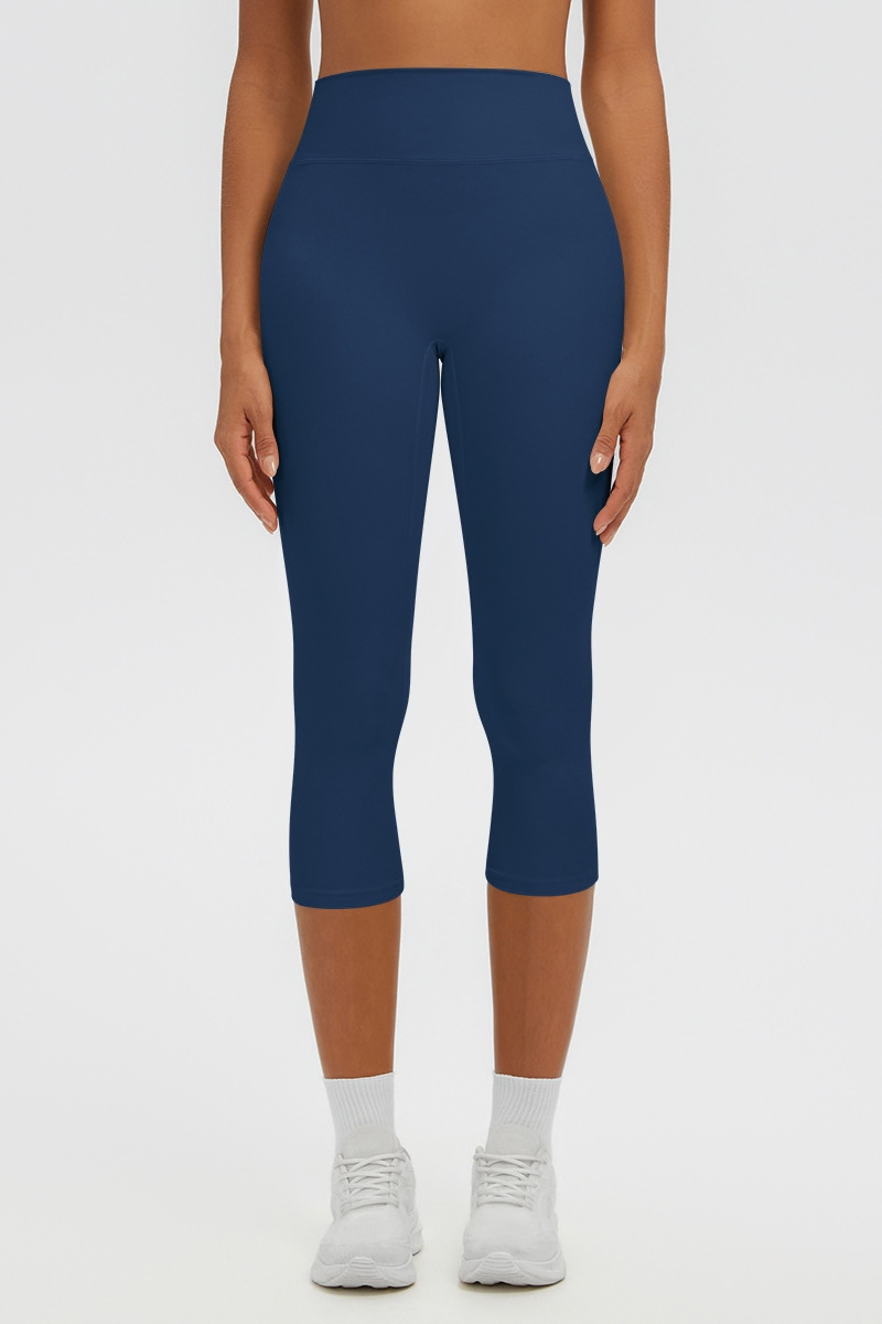 Women's Athletic Brushed High Waist Capri Yoga Leggings