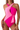 Women's Color Block Asymmetrical Cut Out Swimsuit