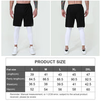 Men'S Fake Two Piece Athletic Shorts