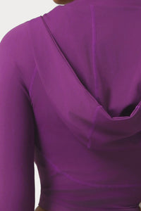 Women Slim Fit Hooded Quick-Dry Breathable Outdoor Training Jacket