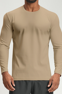 Men's Summer Cooling Round-Neck Quick-Dry Long-Sleeved Top