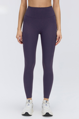 Women's Wide Waist Side Pocket 9/10 Length Leggings