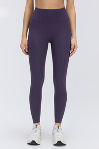 Women's Wide Waist Side Pocket 9/10 Length Leggings