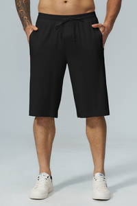 Men's Soft Drawstring Relaxed Fit Knee-Length Casual Shorts