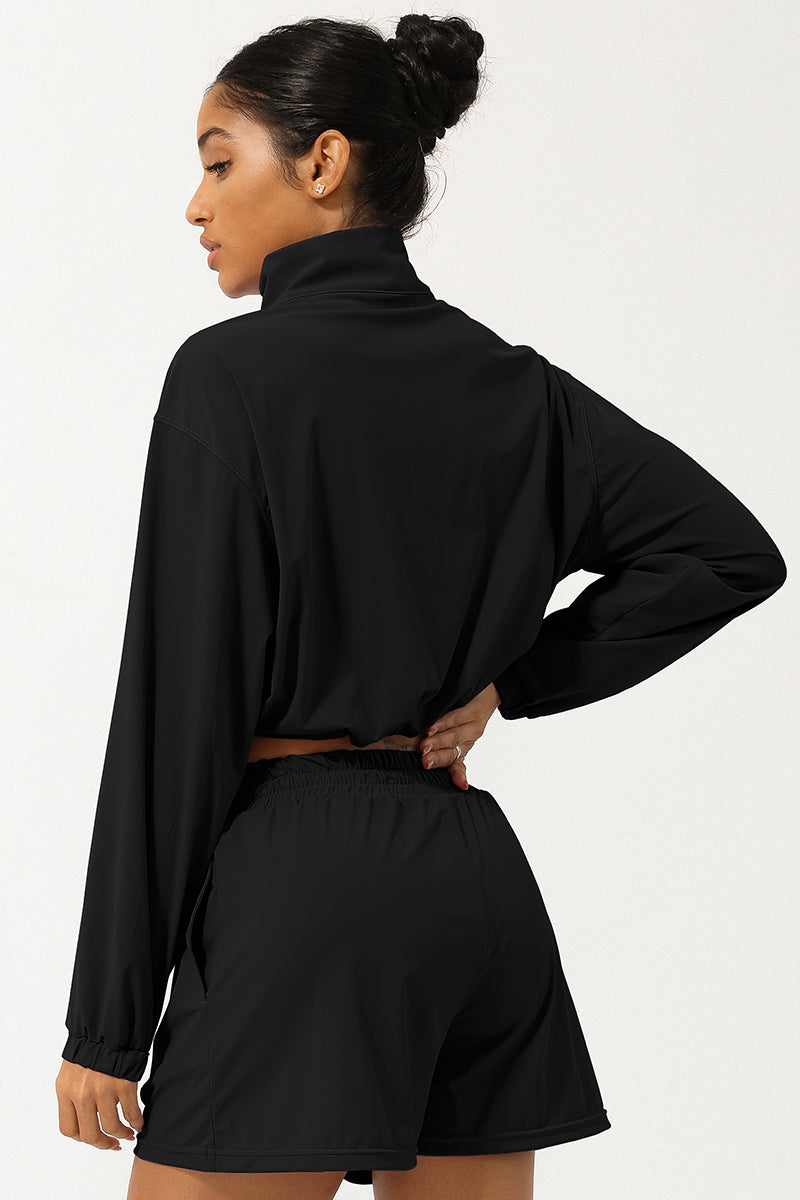 Women'S Half Zip Loose Sports Long Sleeves