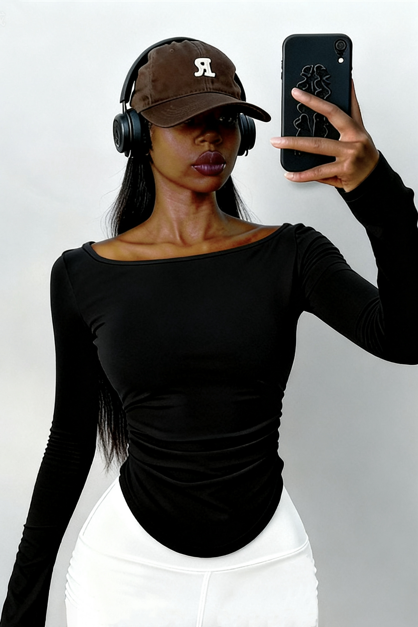 Women's Long Sleeve Boat Neck Yoga Top