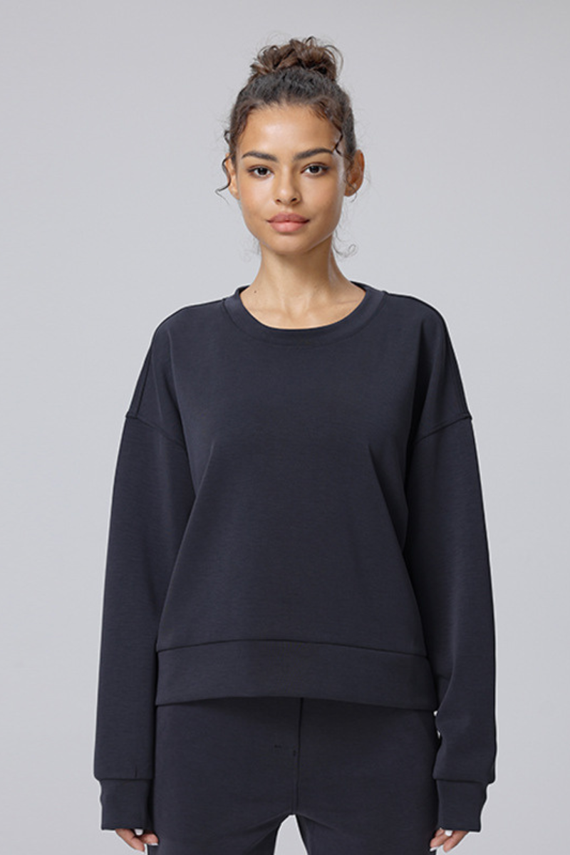 Women Cloud-Like Air Layer Soft Long Sleeve Yoga Sweatshirt