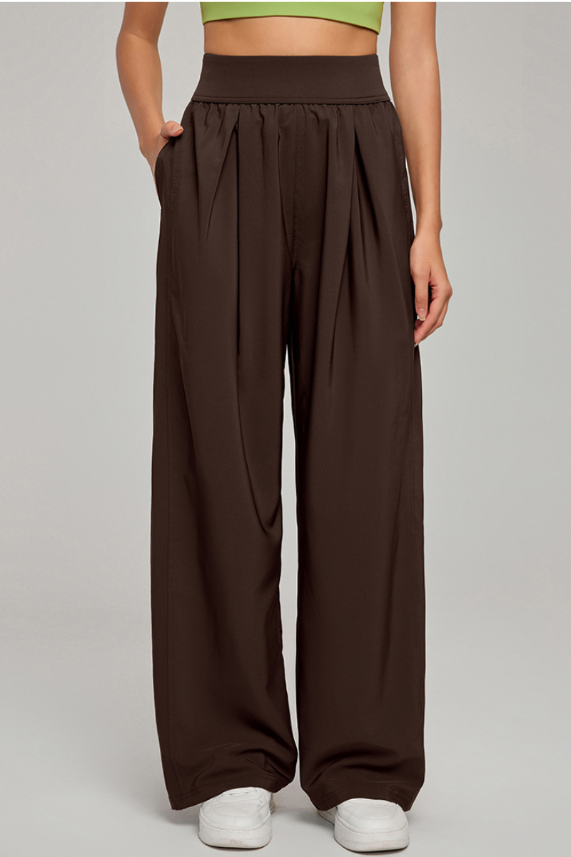 Women's Summer High Waist  Breathable Straight Leg Pants