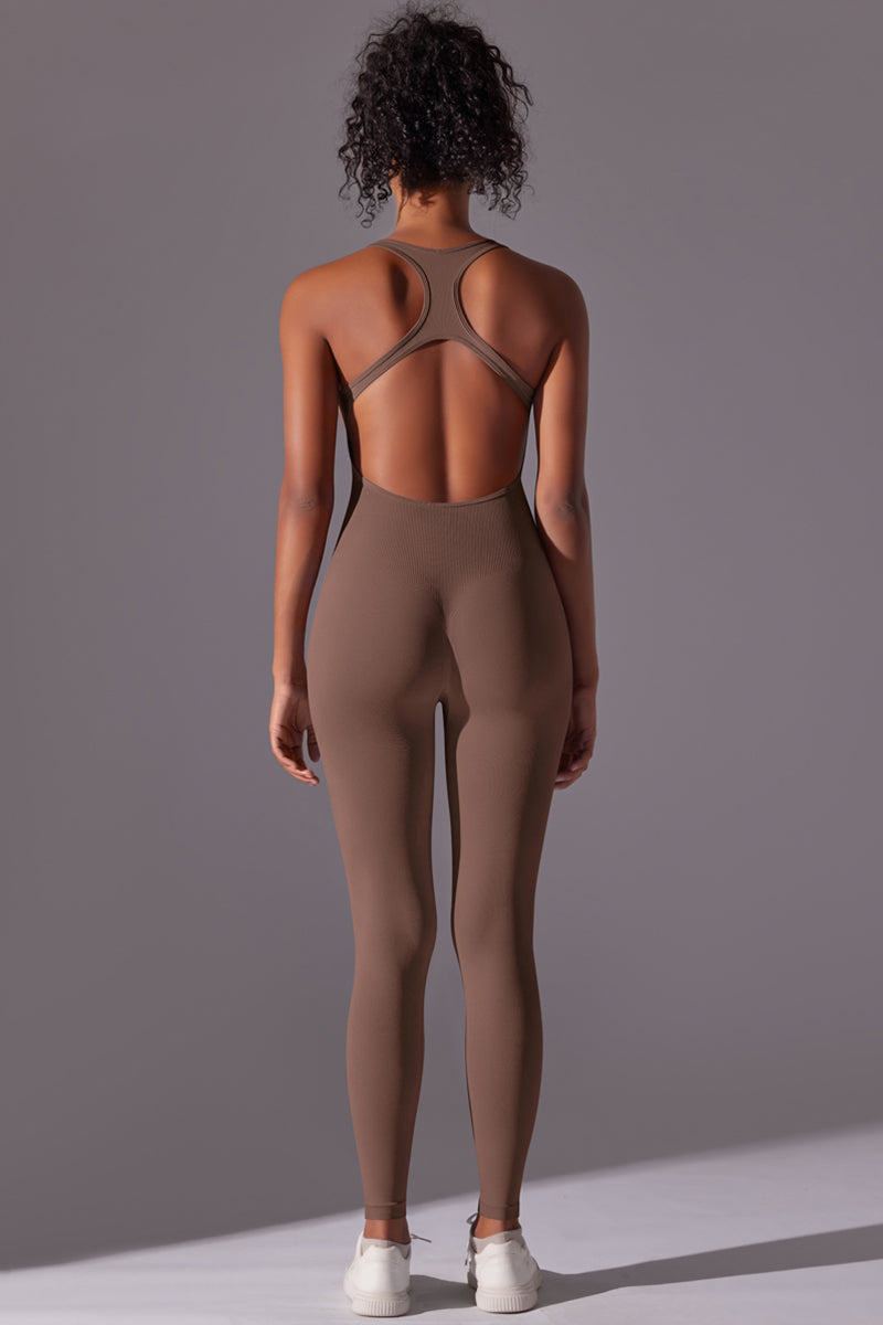 Seamless Women'S I-Back Yoga Sport Jumpsuit