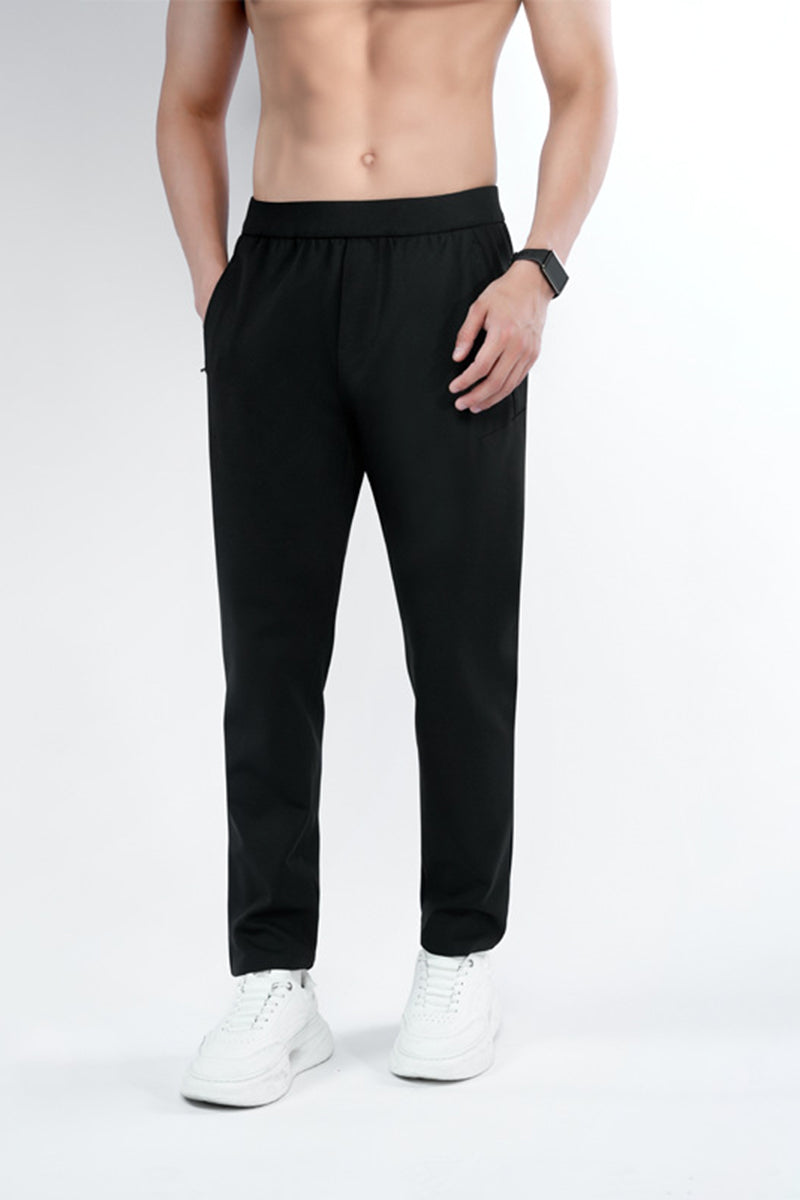 Men High-Waist Warm Quick-Dry Outdoor Running Training Pants