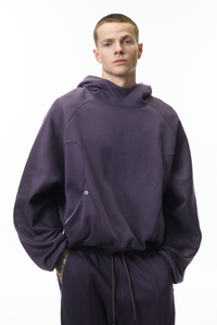 Men's Fall Fleece Drawstring Hem Zipper Pocket Hoodie