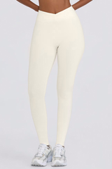 Women's Brushed Pleated Sports Yoga Legging