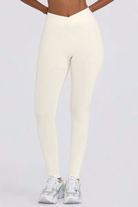 Women's Brushed Pleated Sports Yoga Legging