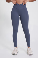 Women'S Bright Crossover High-Waisted Hip Lift Dance Stretch Cropped Pants