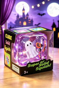 Halloween Magic Crystal Cube Squishy Fidget Toy with Box