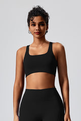Women Backless Cross Professional Sports With Bra Pad Slim Fashion Fitness Bra