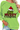 Women's Fall Cotton Christmas Grinch Cartoon Raglan Pullover