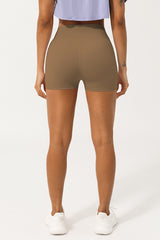 Women Pleated Butting Lifting Yoga Sport Shorts