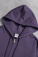Oversized Terry Fleece Zip Hoodie | Cozy Unisex Lounge Jacket