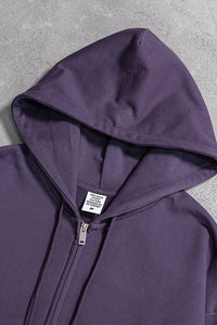 Oversized Terry Fleece Zip Hoodie | Cozy Unisex Lounge Jacket