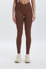 Women'S Bright Crossover High-Waisted Hip Lift Dance Stretch Cropped Pants