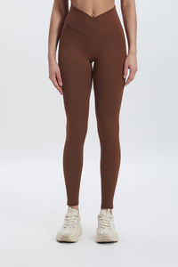 Women'S Bright Crossover High-Waisted Hip Lift Dance Stretch Cropped Pants