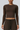 Women's Crew Neck Cropped Long Sleeve Athletic Top