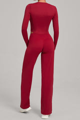 Women Naked Feel Flared Yoga Set