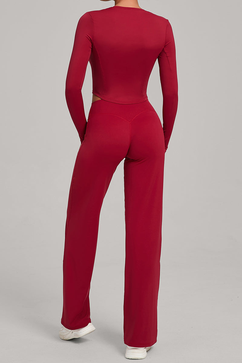 Women Naked Feel Flared Yoga Set