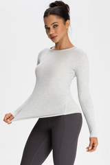 Naked-feeling, form-fitting long T-shirt